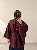 Ayla Poncho in Wildlederoptik