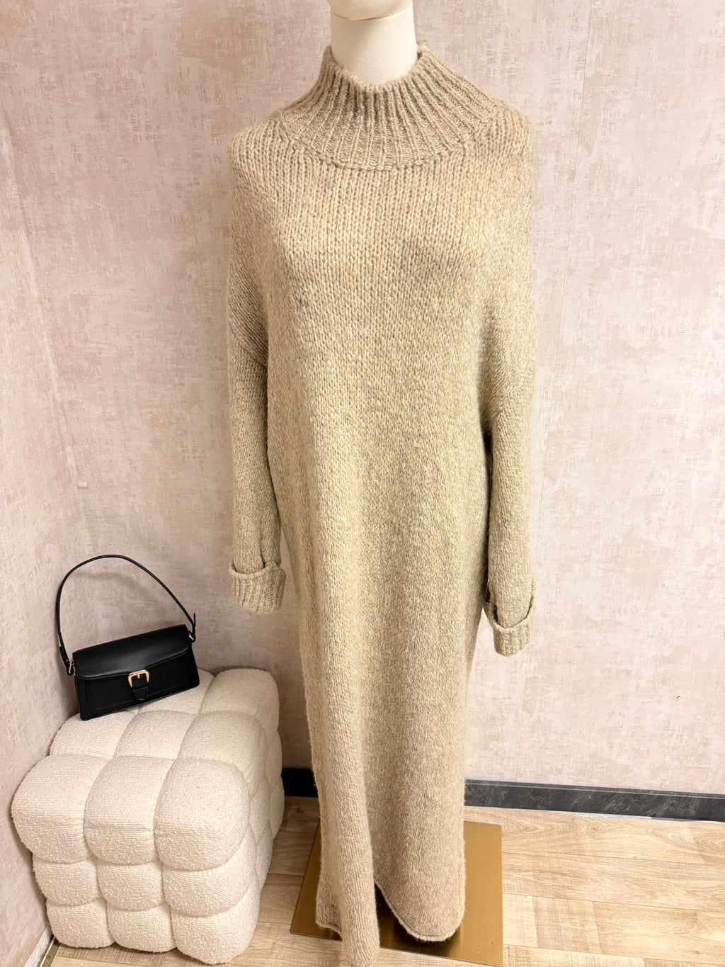 Shazia - Strickkleid Beige