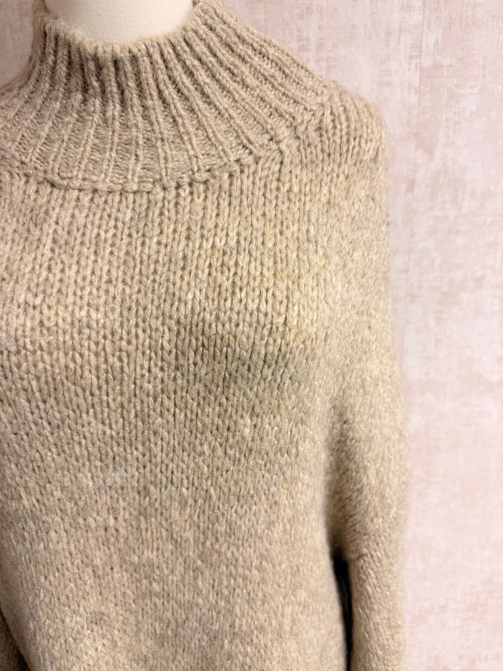 Shazia - Strickkleid Beige