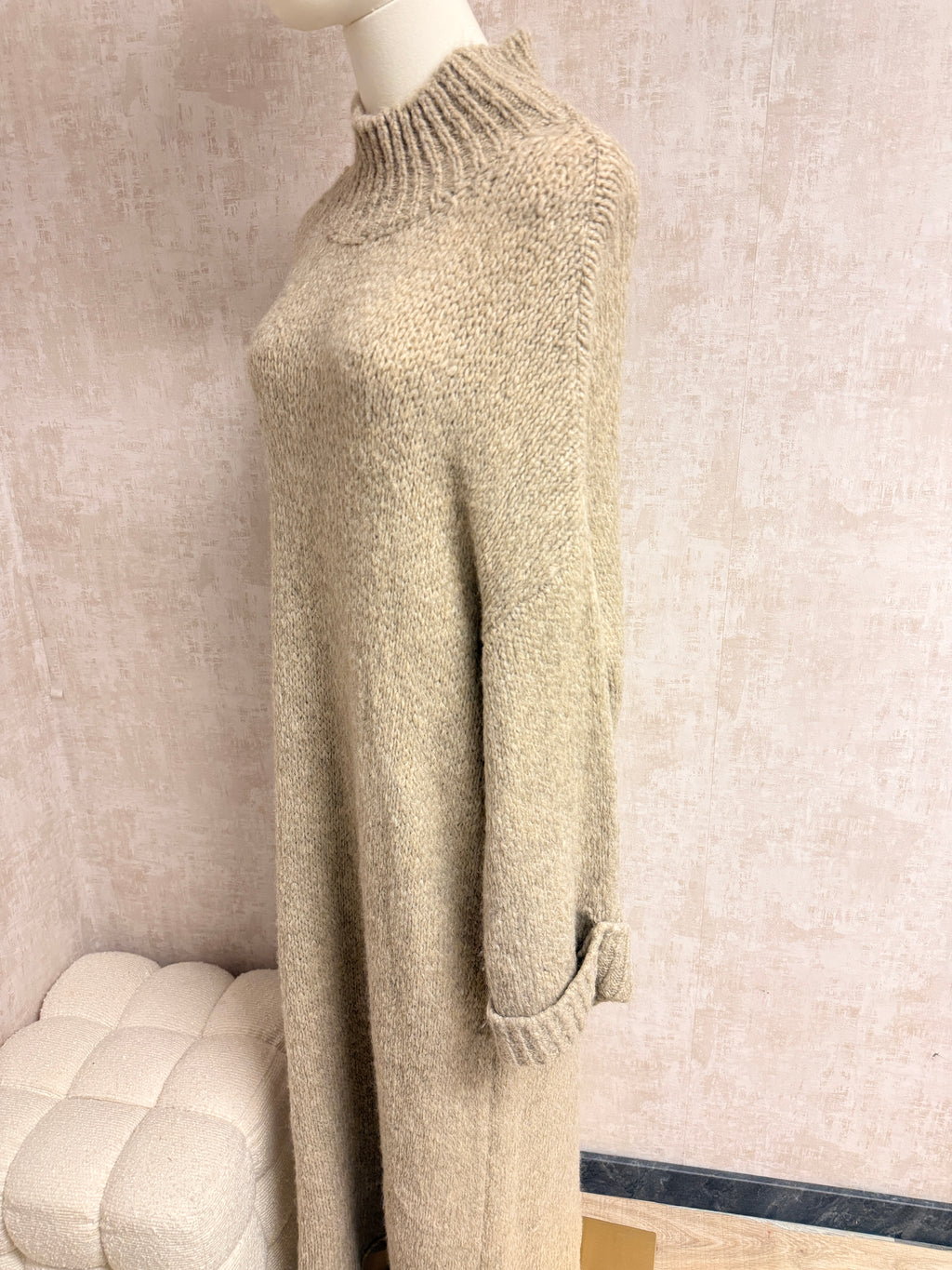Shazia - Strickkleid Beige