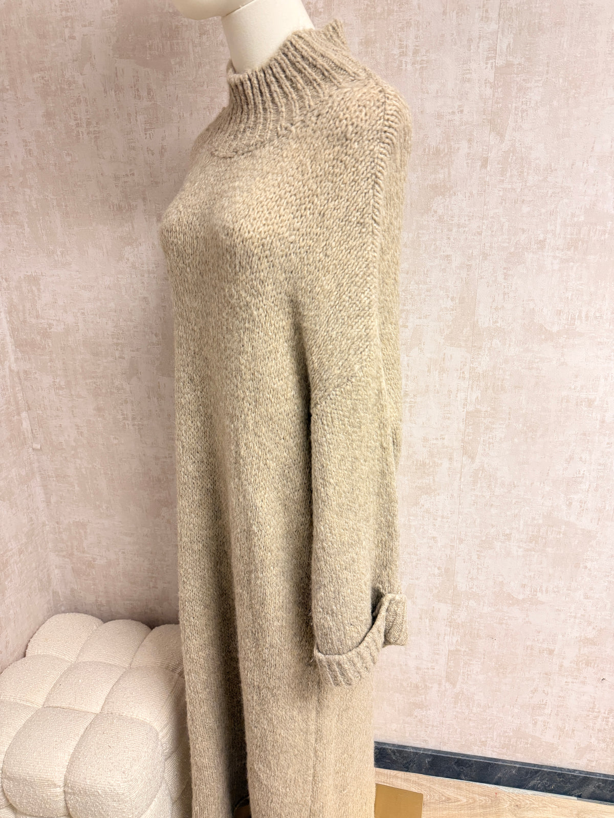 Shazia - Strickkleid Beige