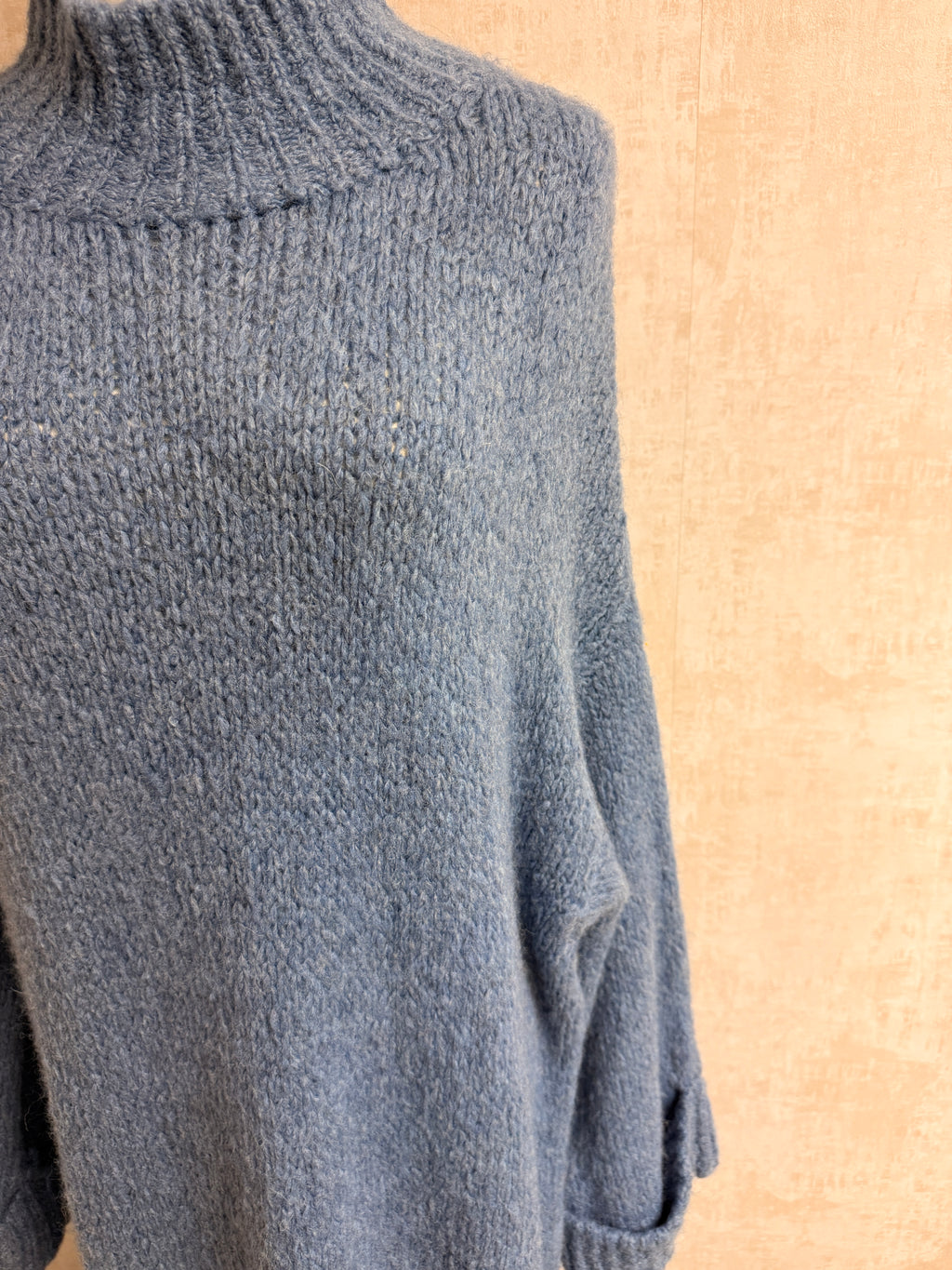 Shazia - Strickkleid Jeans Blau