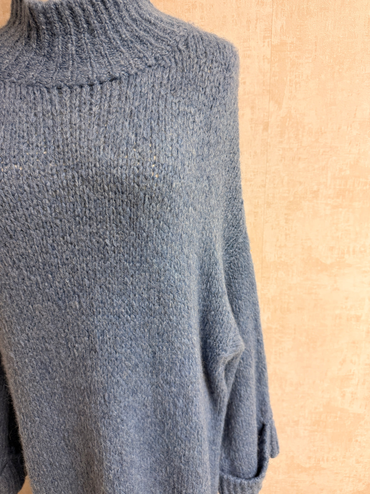 Shazia - Strickkleid Jeans Blau