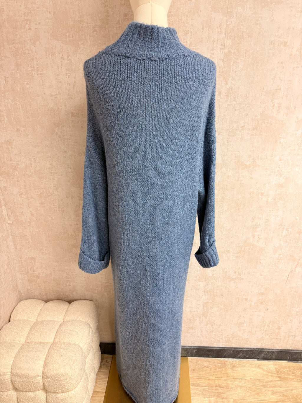 Shazia - Strickkleid Jeans Blau