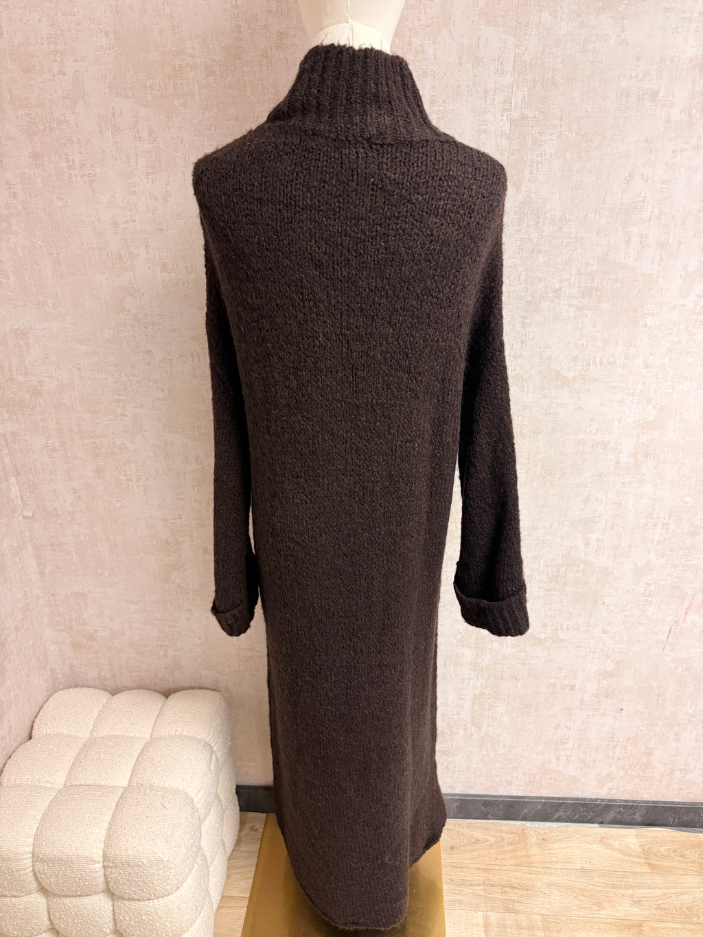 Shazia - Strickkleid Coffee