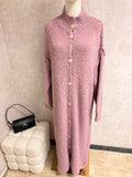 Aziza - Strick Cardigan lang Pink