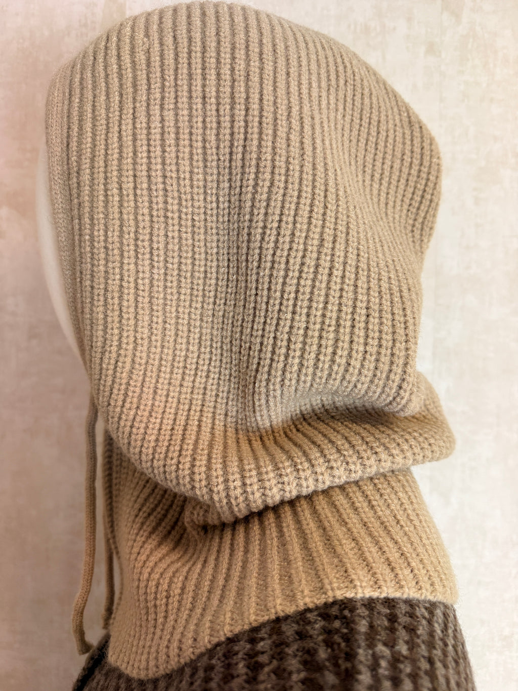 Strick-Balaklava- Taupe