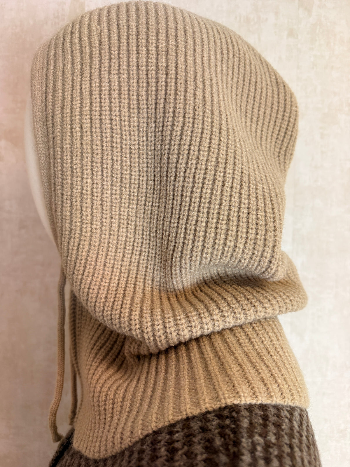 Strick-Balaklava- Taupe