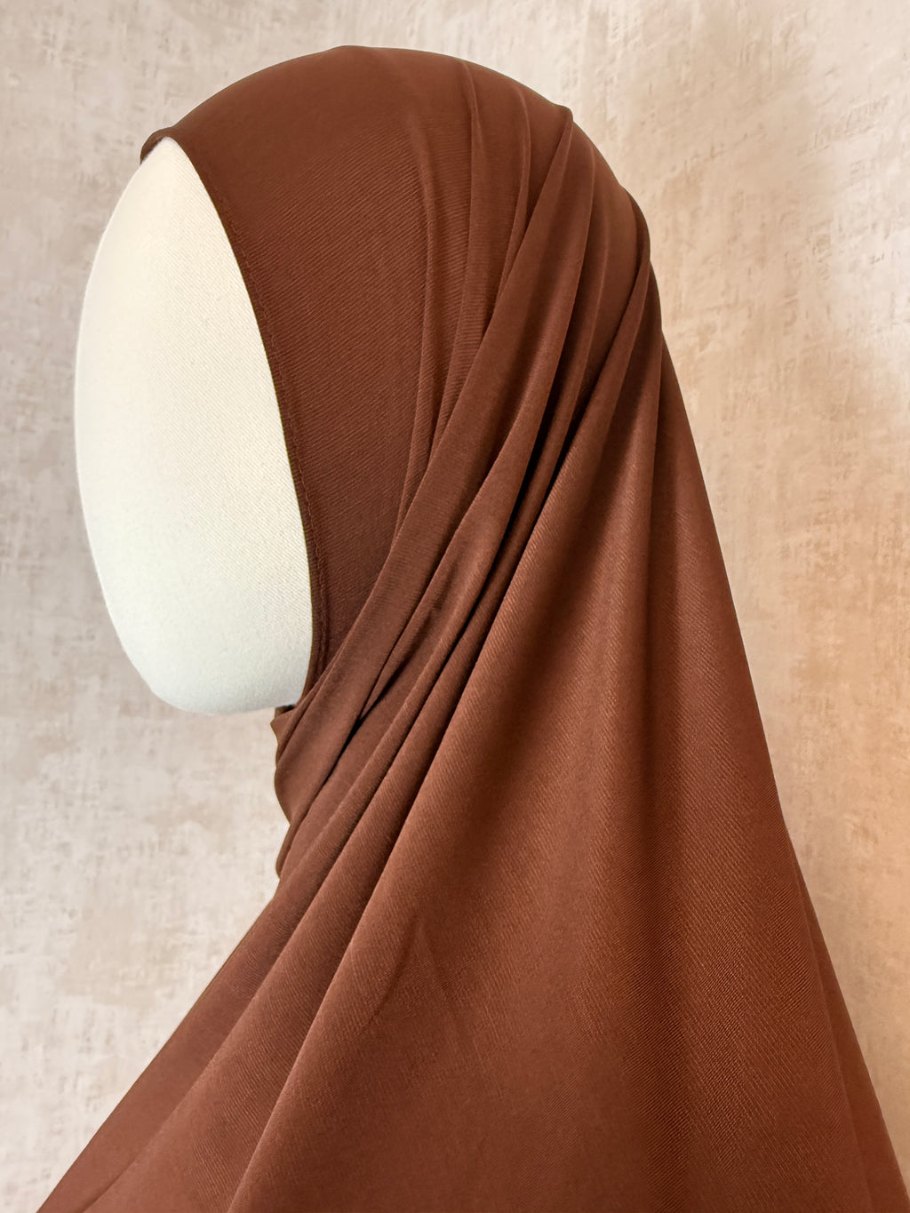 Premium Jersey Hijab – Schokobraun