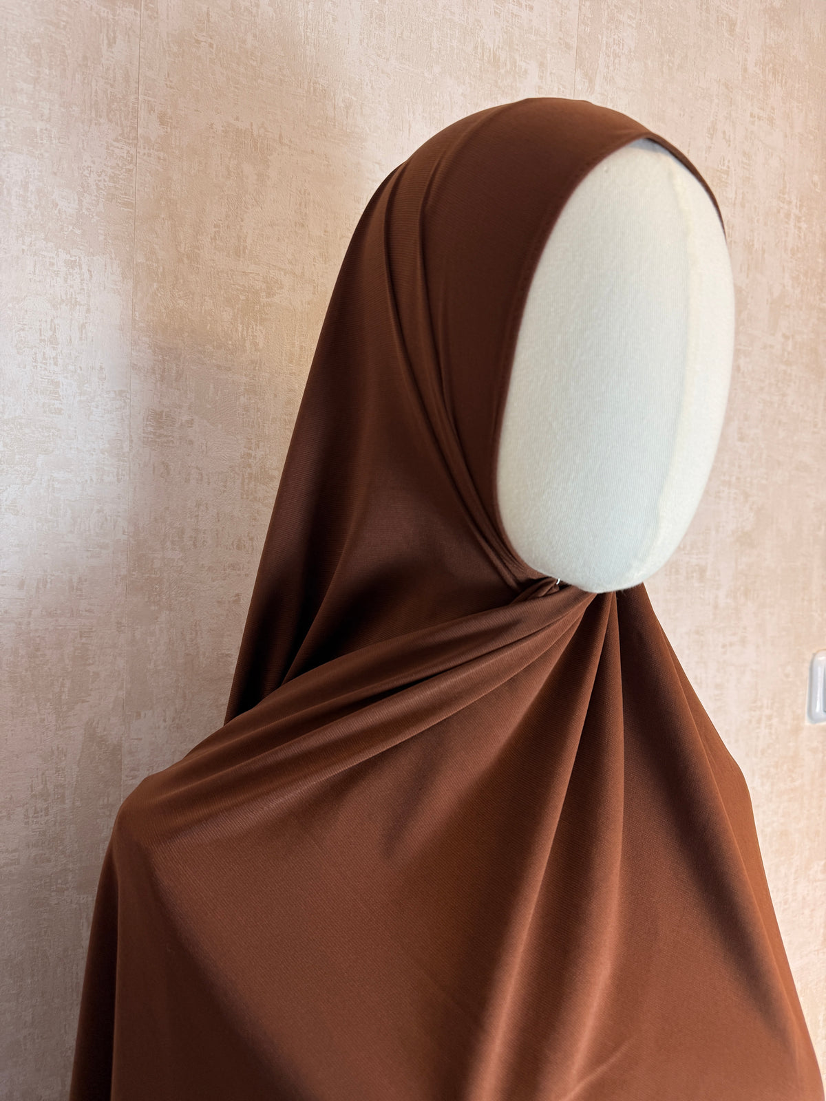 Premium Jersey Hijab – Schokobraun