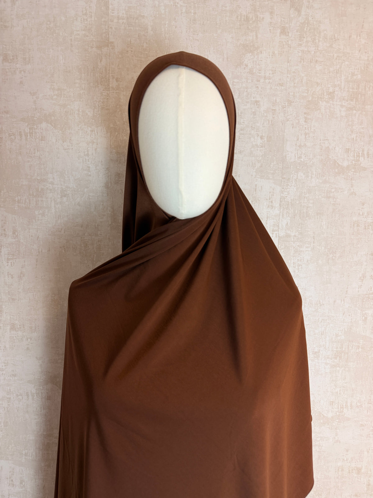 Premium Jersey Hijab – Schokobraun