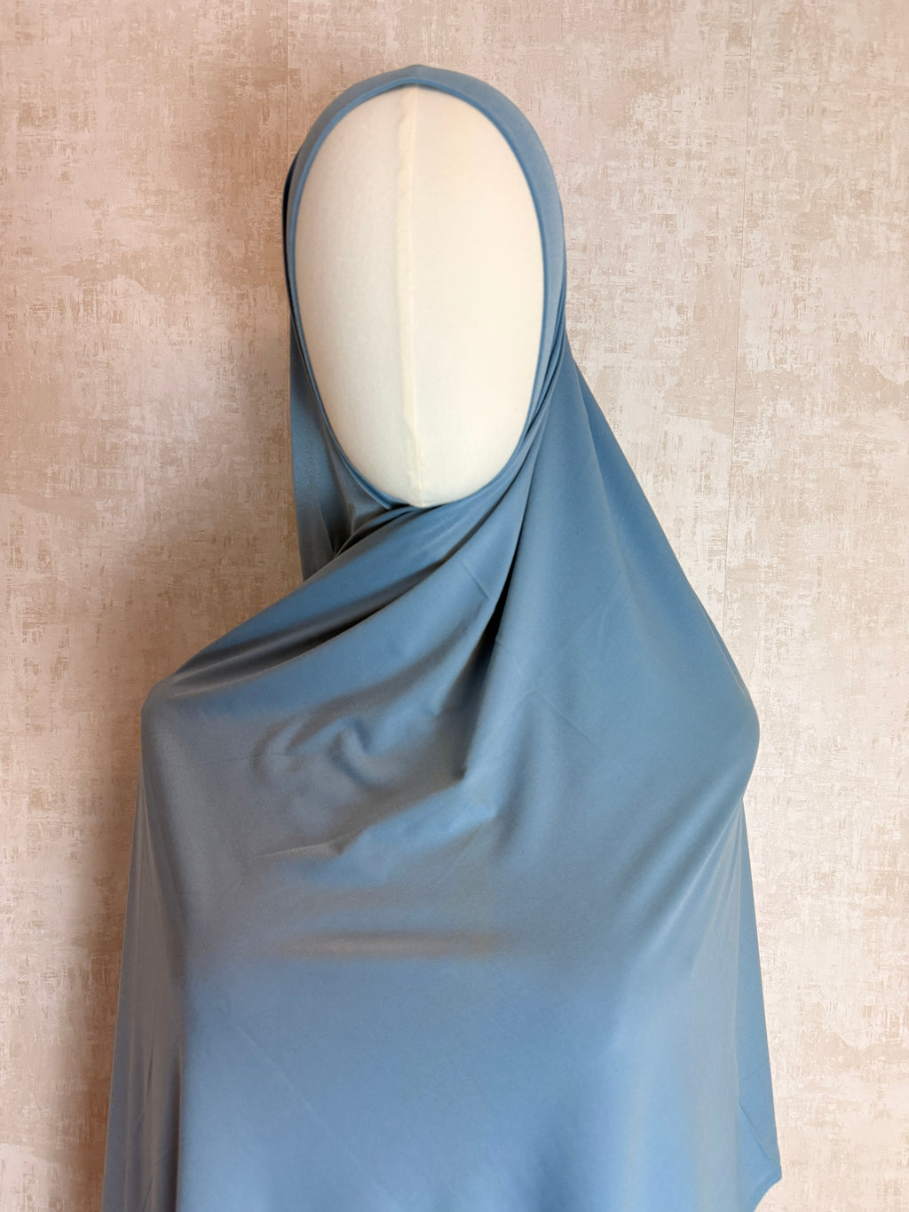 Premium Jersey Hijab – Stahlblau
