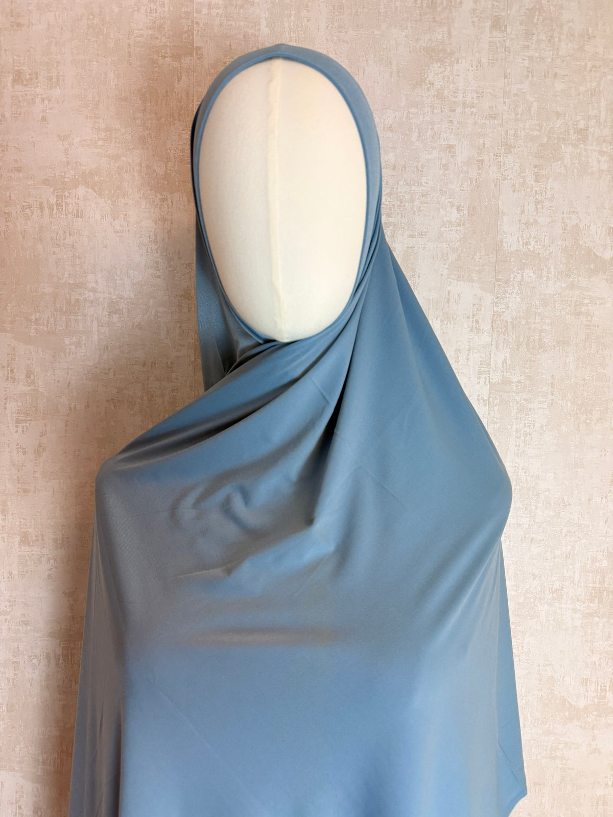 Premium Jersey Hijab – Stahlblau