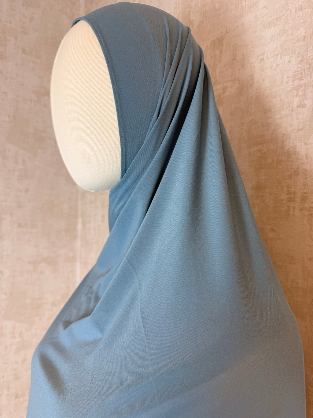 Premium Jersey Hijab – Stahlblau