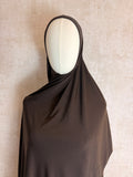 Premium Jersey Hijab - Dunkles Mokka
